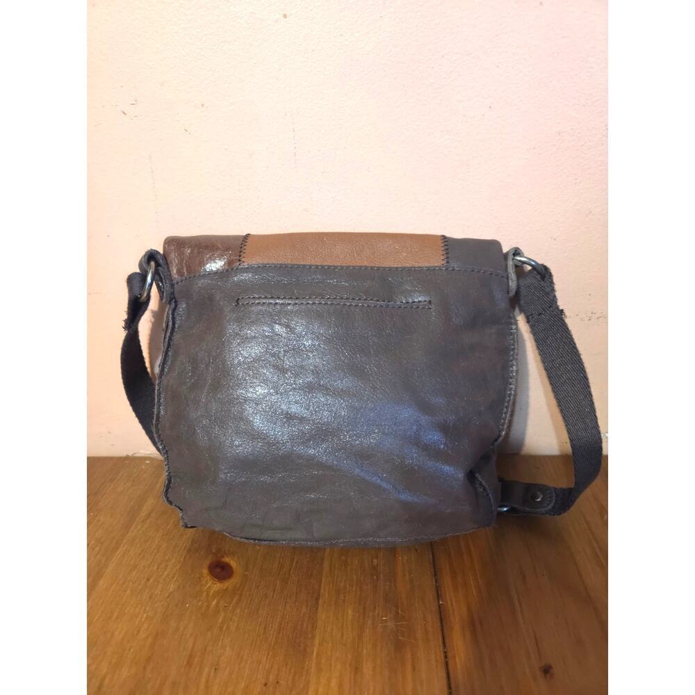The Sak Genuine Leather And Suede Patchwork Boho Hobo Shoulder Bag Brown - Picture 3 of 9